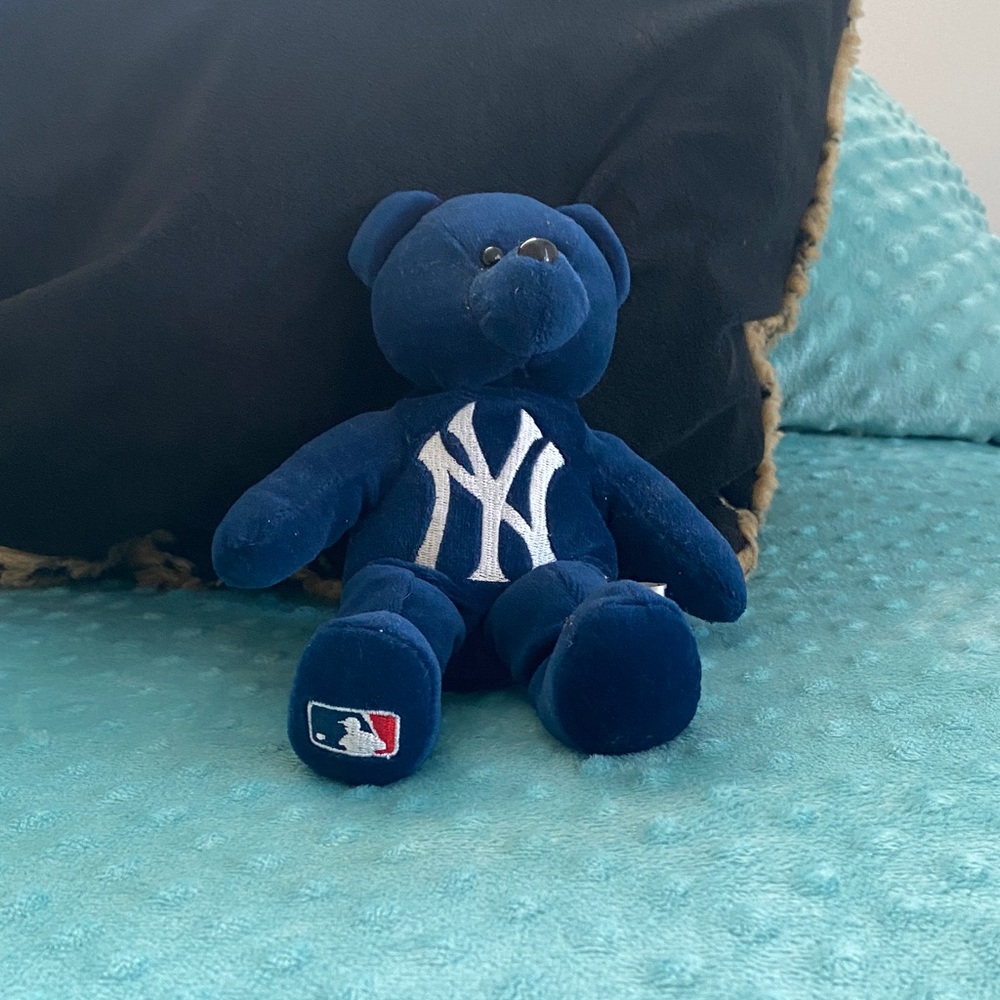 MLB Blue Teddy Bear.  Collectible.